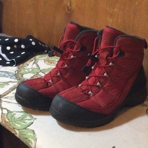 Lands end women size 6 canvas and suede boots